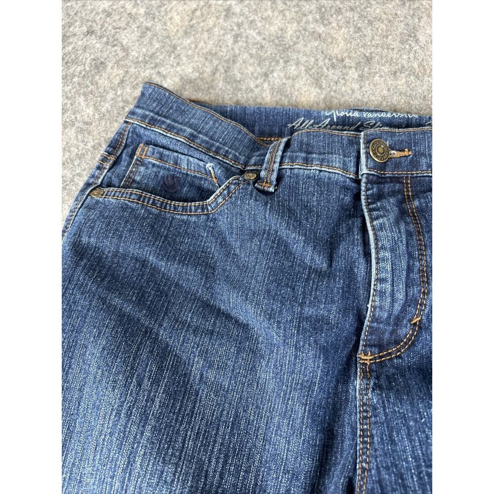 Gloria Vanderbilt Capri‎ Blue Jeans Womens 8P All Around Slimming Effect - Picture 7 of 10